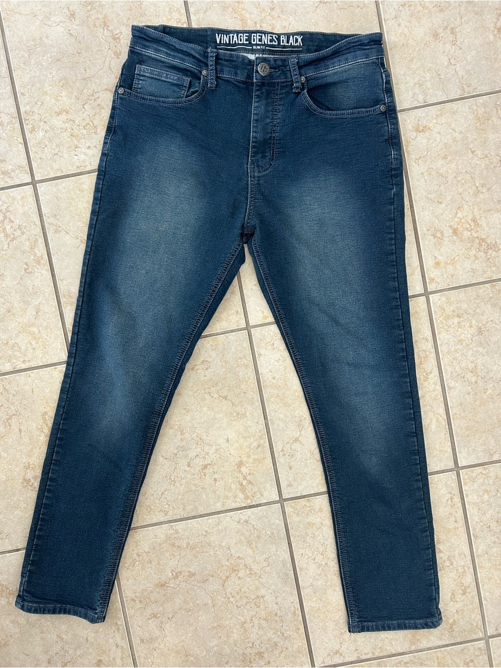 Vintage Genes Black brand, Men’s Jeans Slim Fit 32x30 Dark Blue